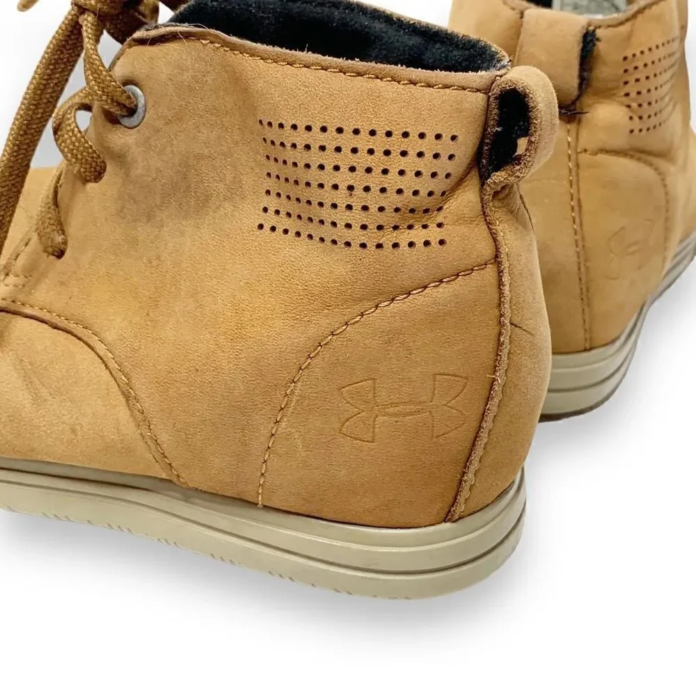 Under Armour Suede Leather Tan Brown  Boot Shoes Little Boy’s Size 12K Preschool
